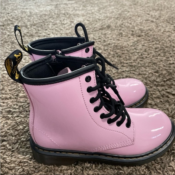 Dr Martens, shiny pink boots, kids size 2 - Picture 4 of 8